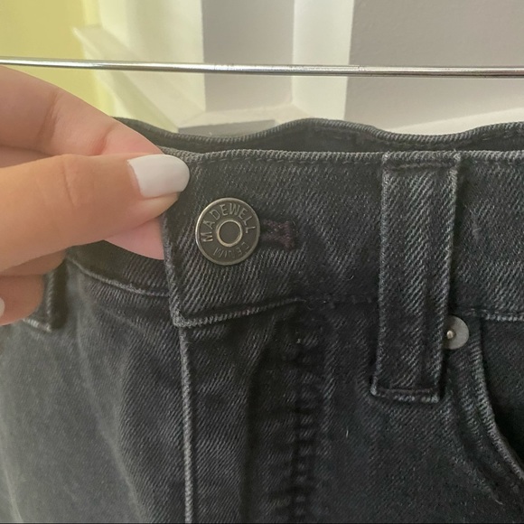 MADEWELL Black Raw Edge Mini Denim Skirt - Picture 4 of 7